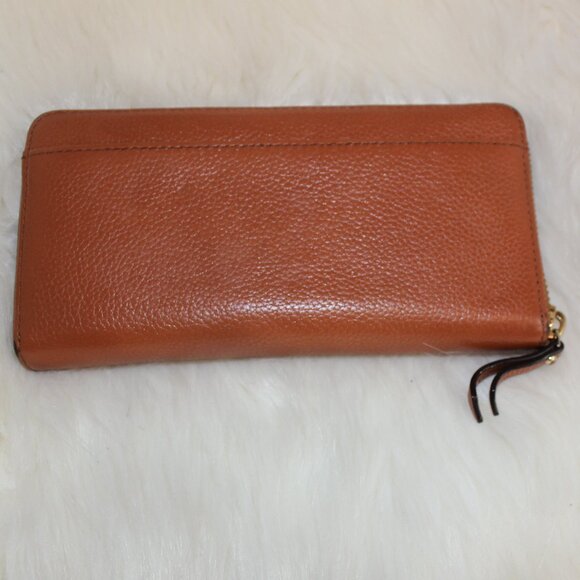 Kate Spade New York  Cognac colour 100% Cow lined Leather zip #338  Wallet - Picture 2 of 8
